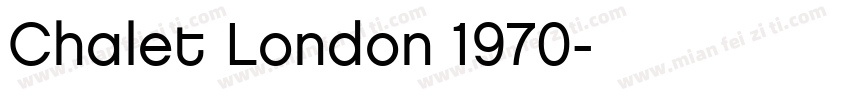 Chalet London 1970字体转换